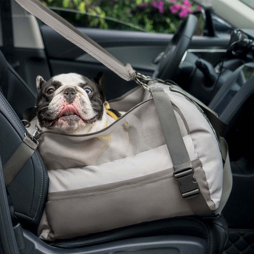 Dog Car Seat – Waterproof Breathable Booster Seat for Small & Medium Dogs, Washable Travel Bed (Pup Rover)