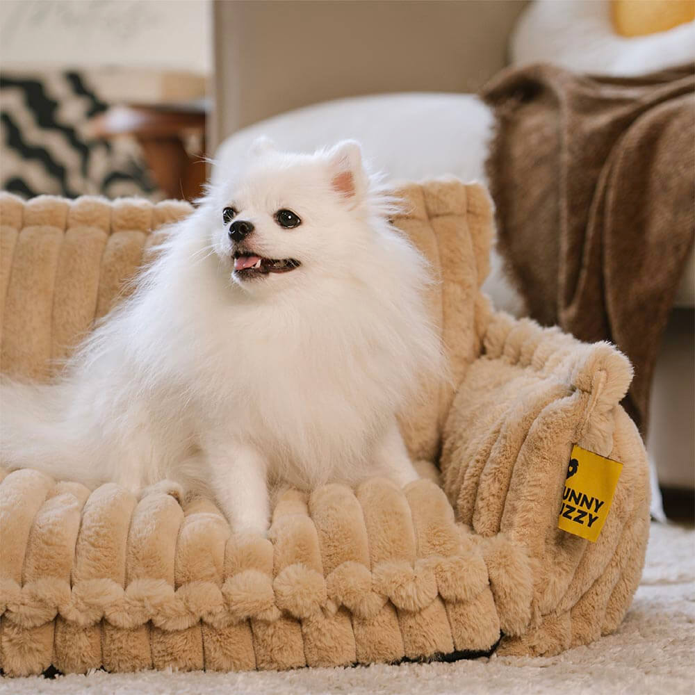 Orthopedic Dog Sofa Bed – Large Washable Fluffy Pillow Pet Sofa with Removable Cover