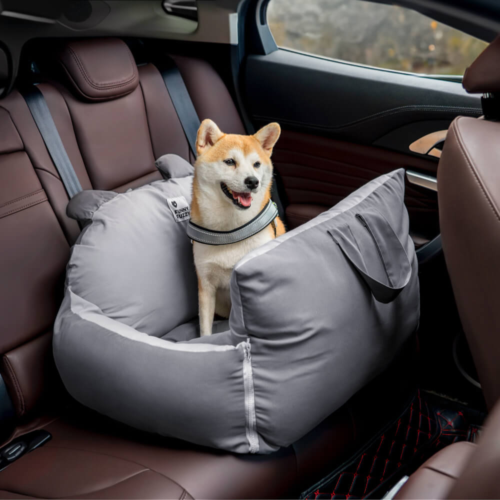 Bear Ears Dog Car Seat Bed – Safe, Cozy, Washable Pet Travel Seat for Small & Medium Dogs