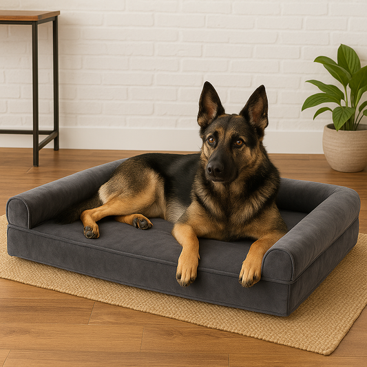 XL Orthopedic Dog Bed – Memory Foam Cushion with Washable Cover & Non-Slip Base (Large–2XL)