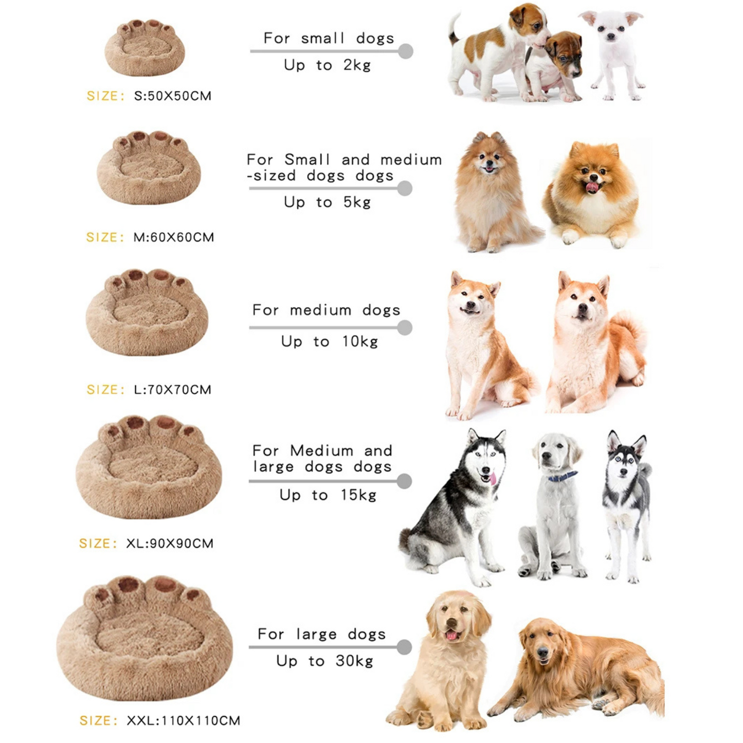 Large Plush Dog Bed – Comfortable Washable Sofa-Style Bed for Small, Medium & Large Dogs