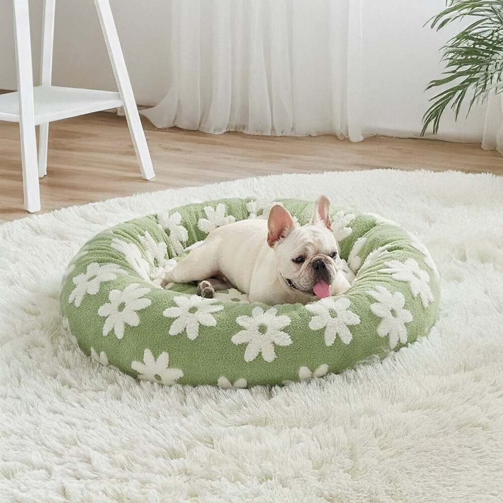 Calming Dog Bed – Anti-Anxiety Plush Washable Nest with Orthopedic Support for Small to XL Dogs