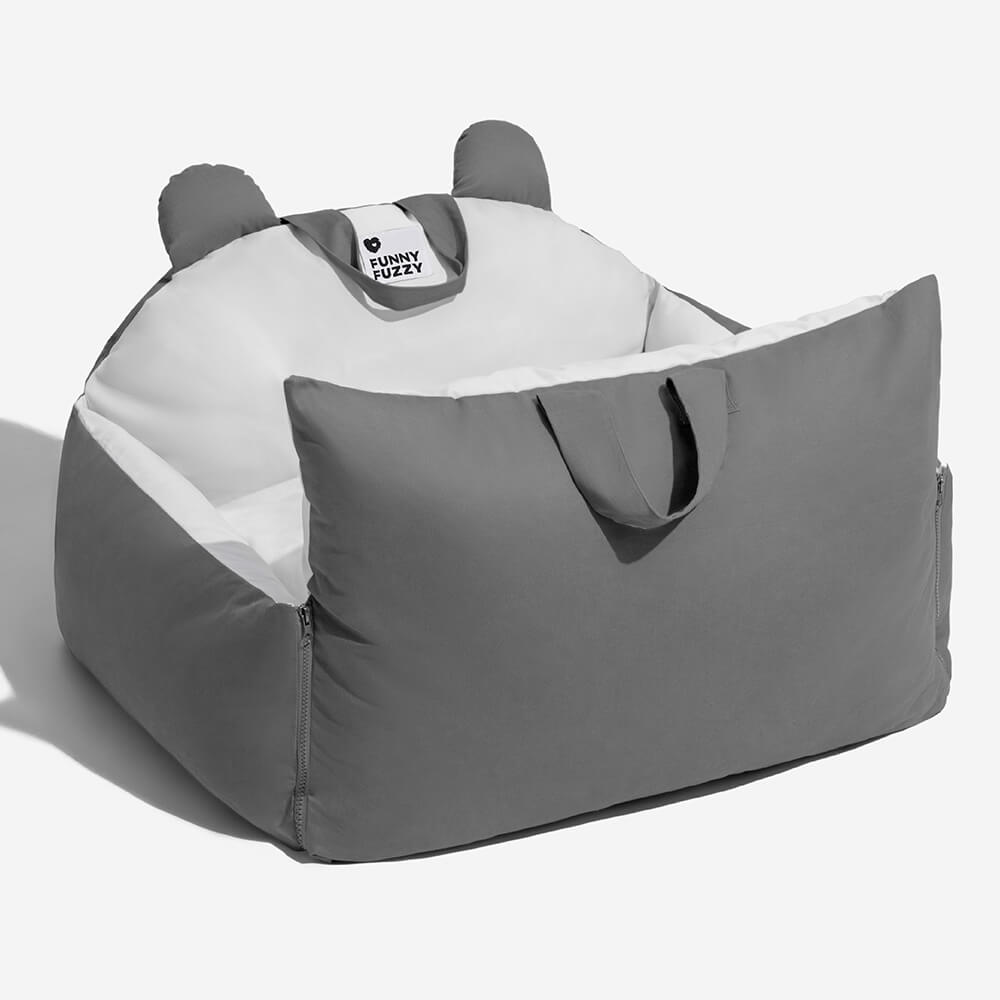 Bear Ears Dog Car Seat Bed – Safe, Cozy, Washable Pet Travel Seat for Small & Medium Dogs