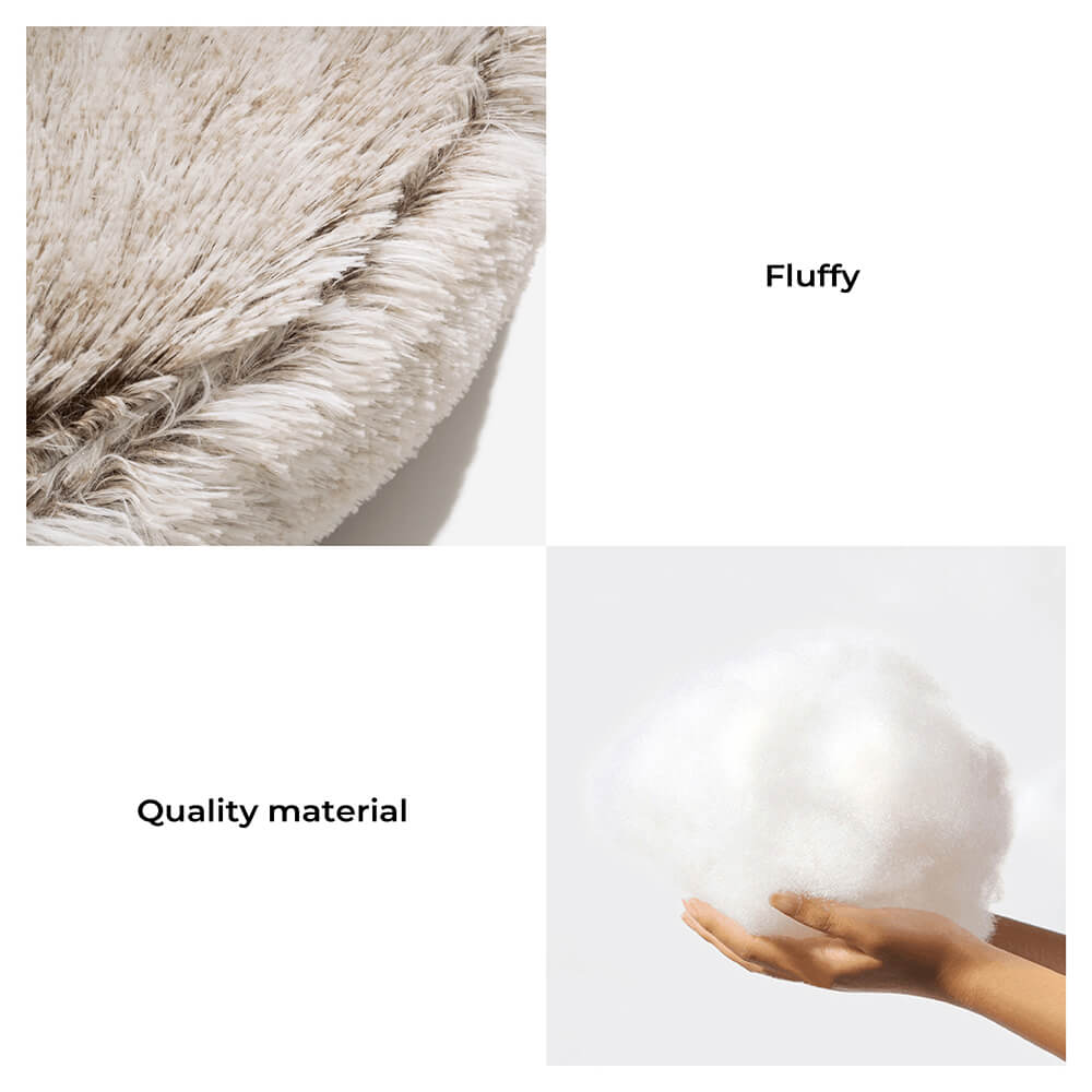 Calming Plush Semi-Enclosed Dog Bed – Cozy Pita Nest for Small & Medium Pets