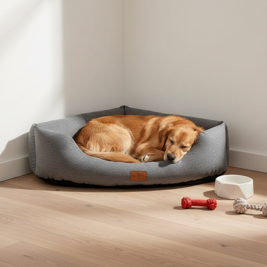Triangular Corner Dog Bed – Space-Saving,