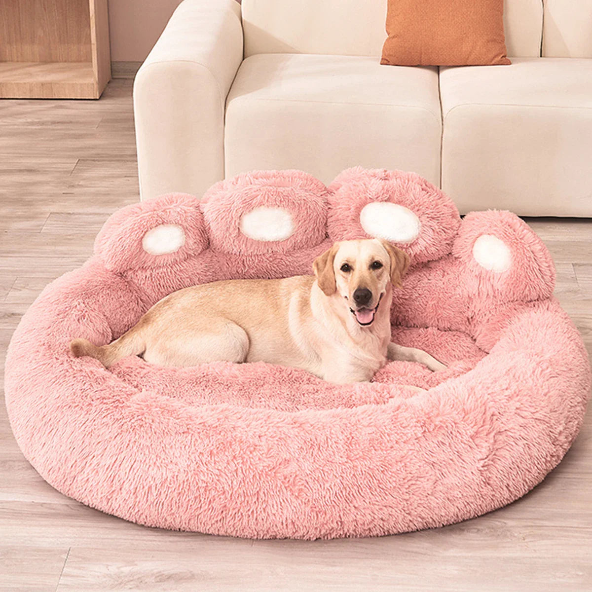 Large Plush Dog Bed – Comfortable Washable Sofa-Style Bed for Small, Medium & Large Dogs