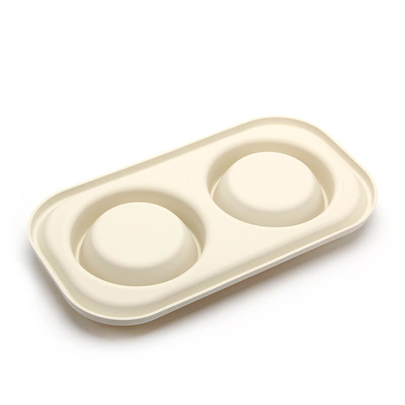 Dual-Bowl Dog Slow Feeder – Silicone, Non-Slip, Stainless