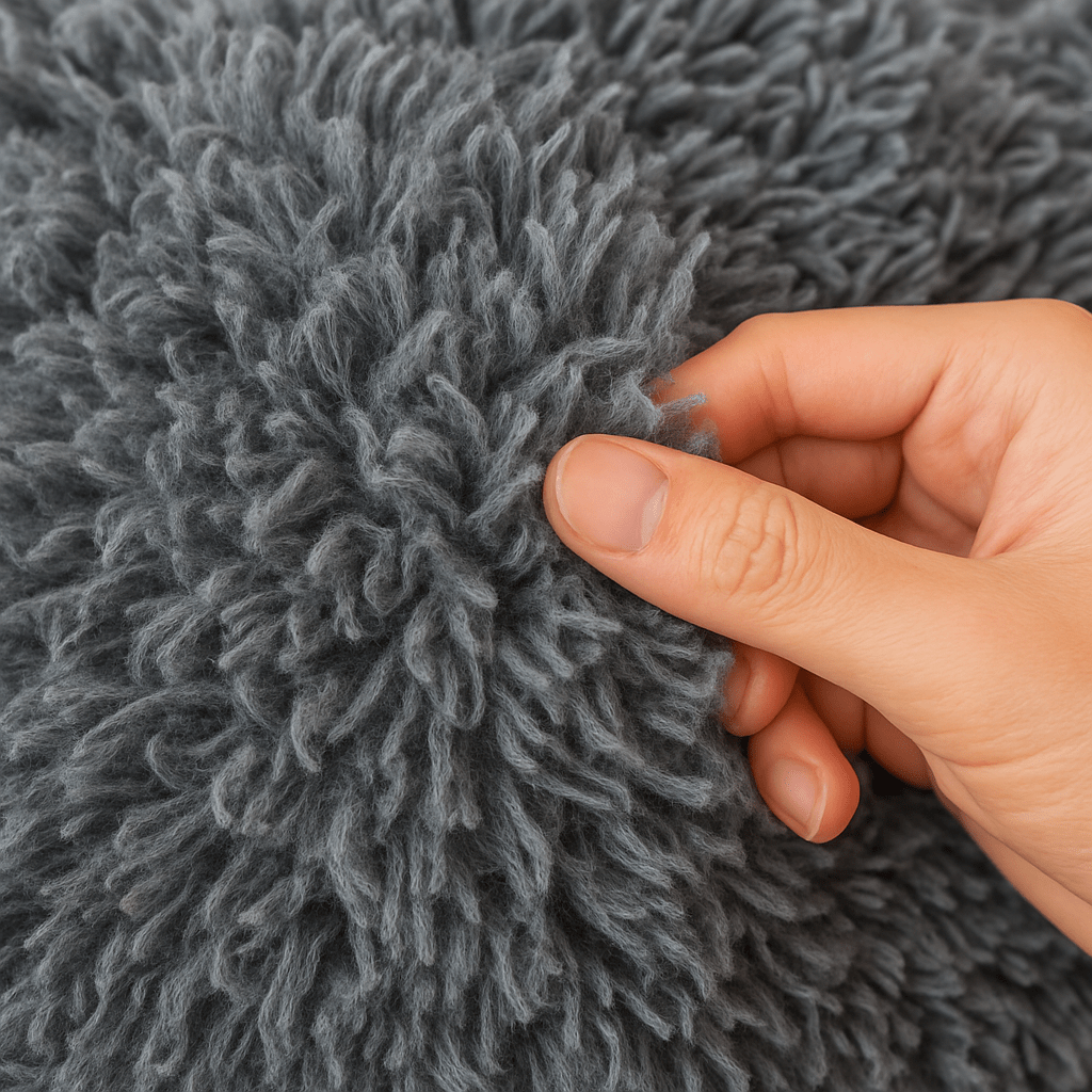 Calming Dog Bed – Anti - Anxiety Donut with Raised Rim, Self - Warming Faux Shag Fur - mafooouk