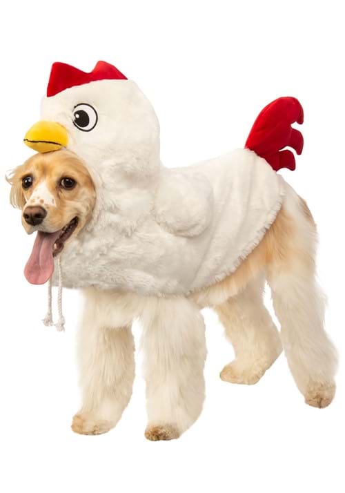 Fluffy Chicken Dog Costume – Pet Outfit with Feathered Hood