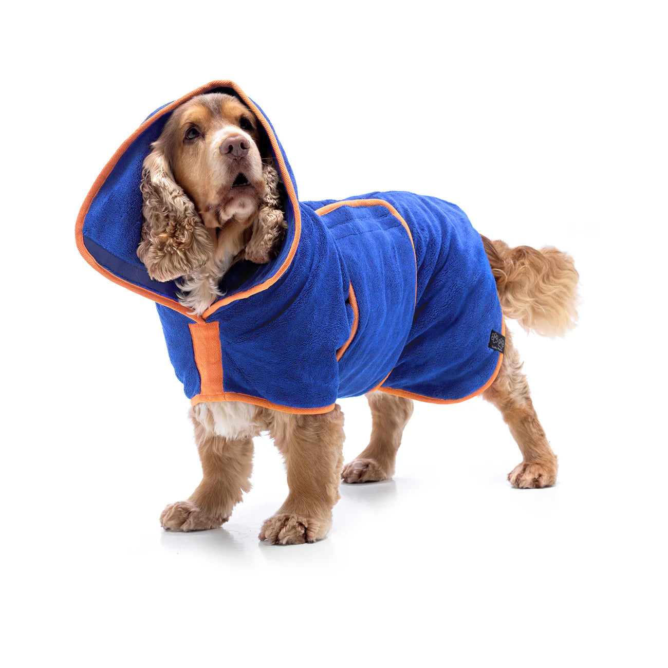 Dog Drying Coat – Double-Layer Microfibre, Super-Absorbent Quick-Dry Robe with Adjustable Belly Strap