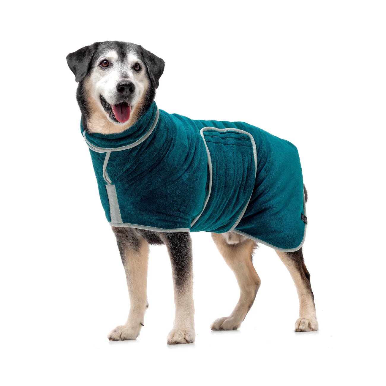 Dog Drying Coat – Double - Layer Microfibre, Super - Absorbent Quick - Dry Robe with Adjustable Belly Strap - mafooouk