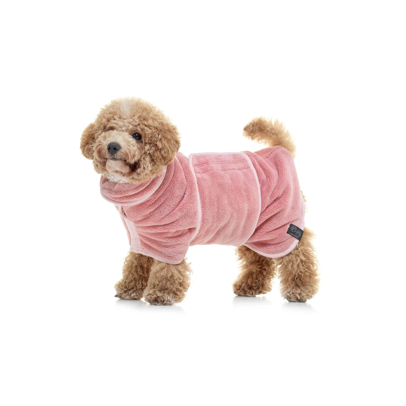Dog Drying Coat – Double-Layer Microfibre, Super-Absorbent Quick-Dry Robe with Adjustable Belly Strap