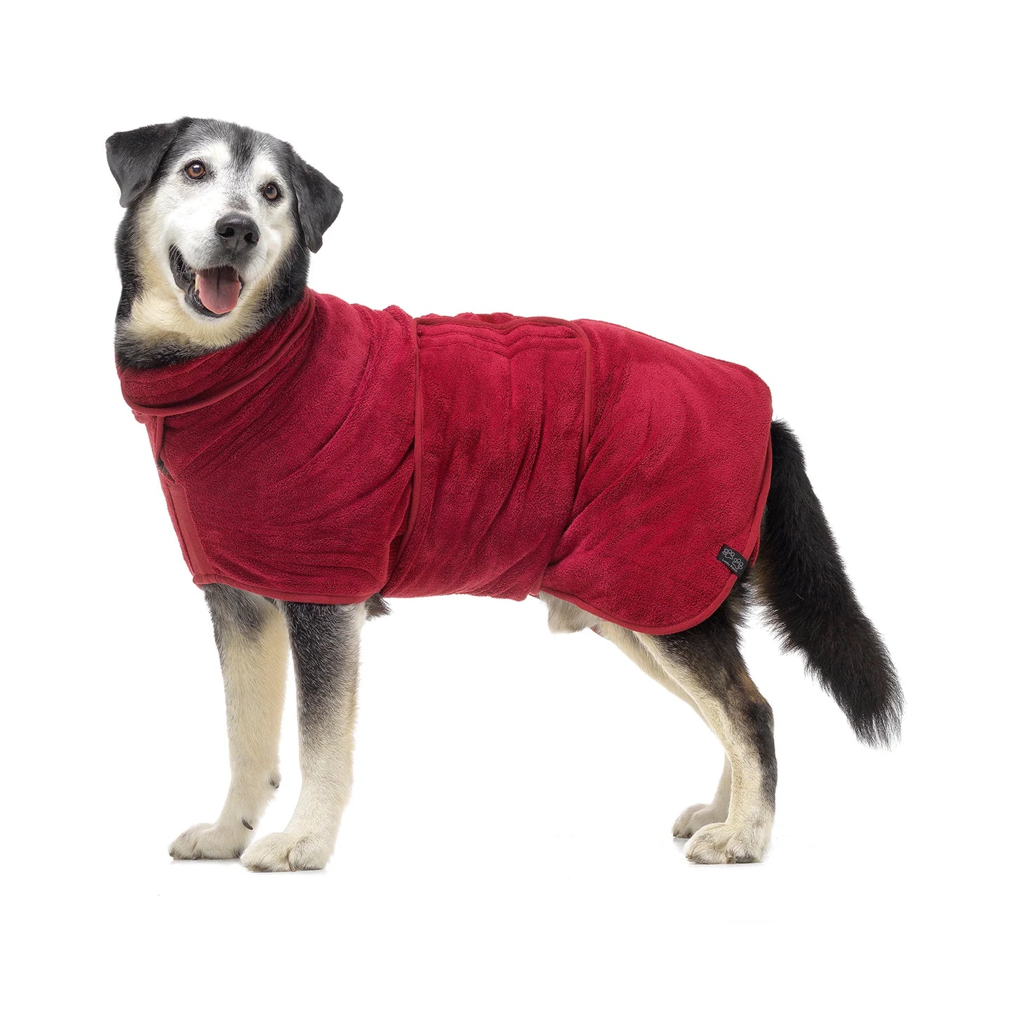 Dog Drying Coat – Double-Layer Microfibre, Super-Absorbent Quick-Dry Robe with Adjustable Belly Strap