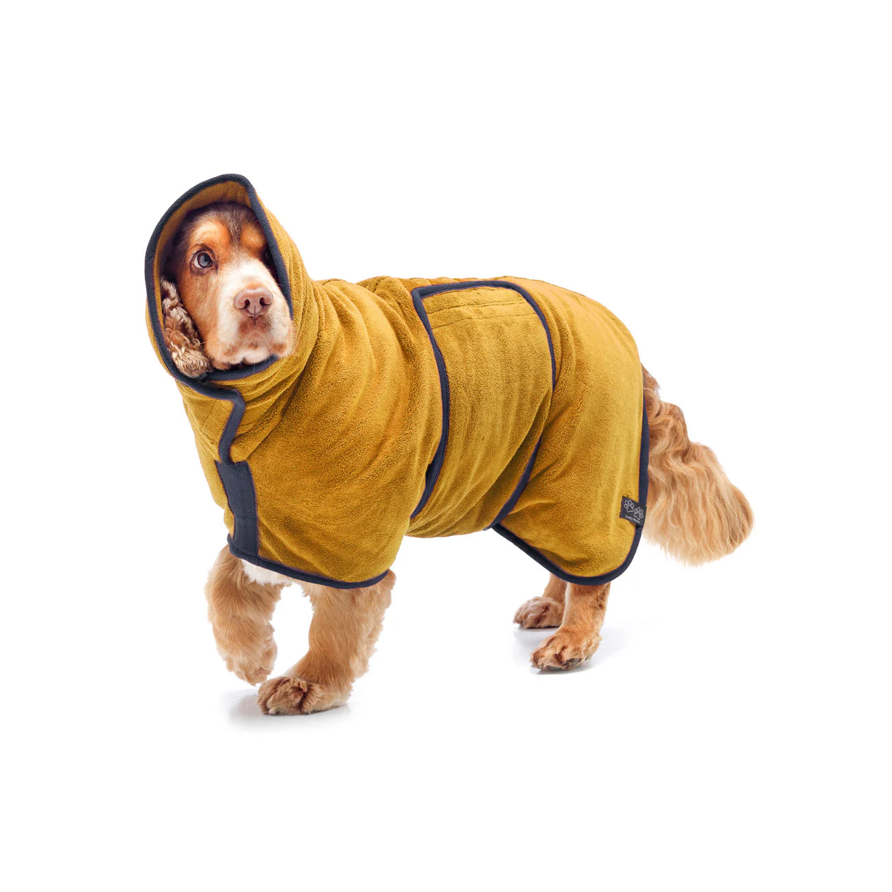 Dog Drying Coat – Double-Layer Microfibre, Super-Absorbent Quick-Dry Robe with Adjustable Belly Strap