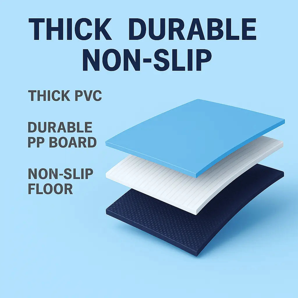 Dog Paddling Pool 80 cm – Foldable Hard - Side Non - Slip PVC Bath, Collapsible Kiddie Pool with Hose Drain, Portable Pet Wading Pool - mafooouk