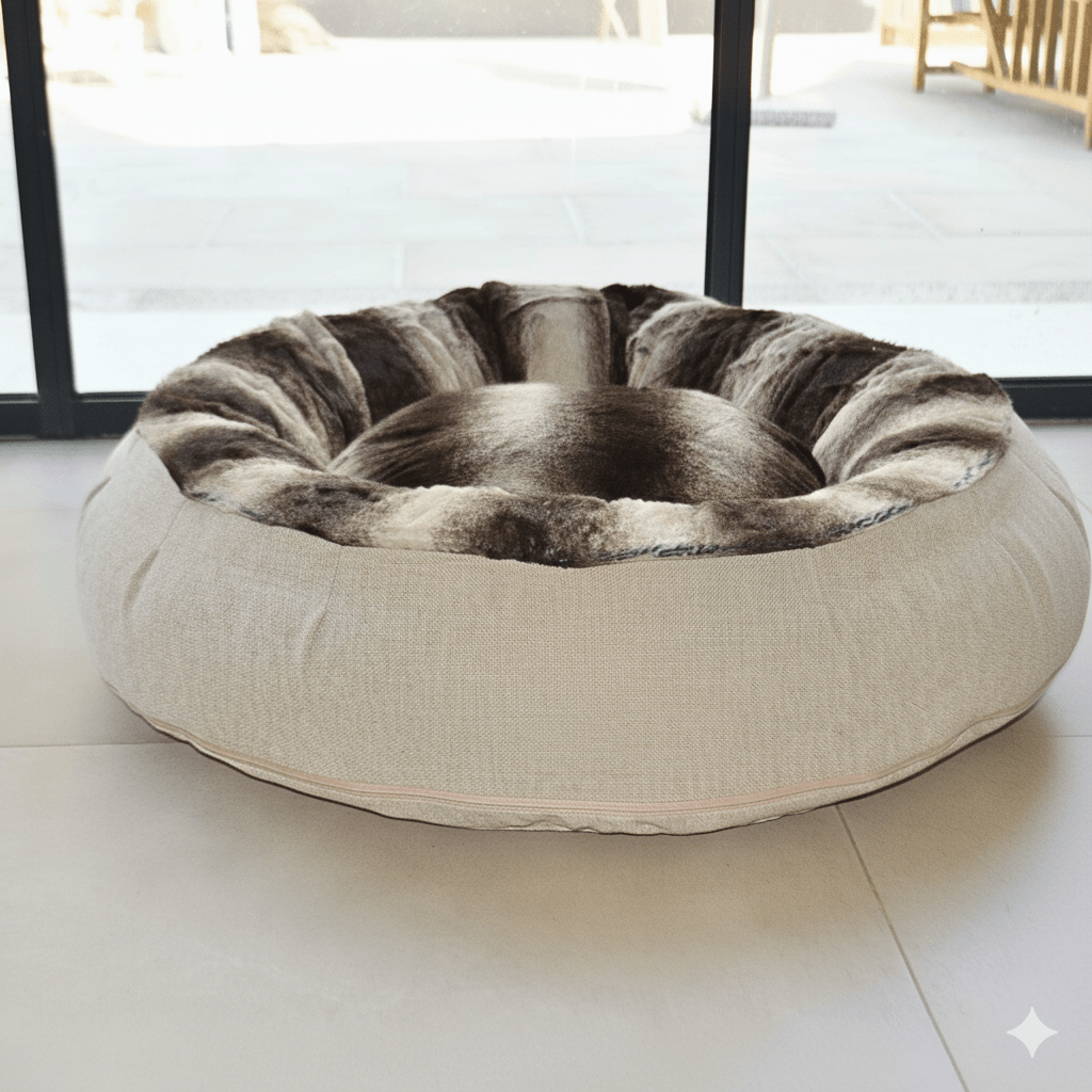Donut Dog Bed – Calming Orthopedic Washable Luxury Nest for Medium to XL Dogs - mafooouk
