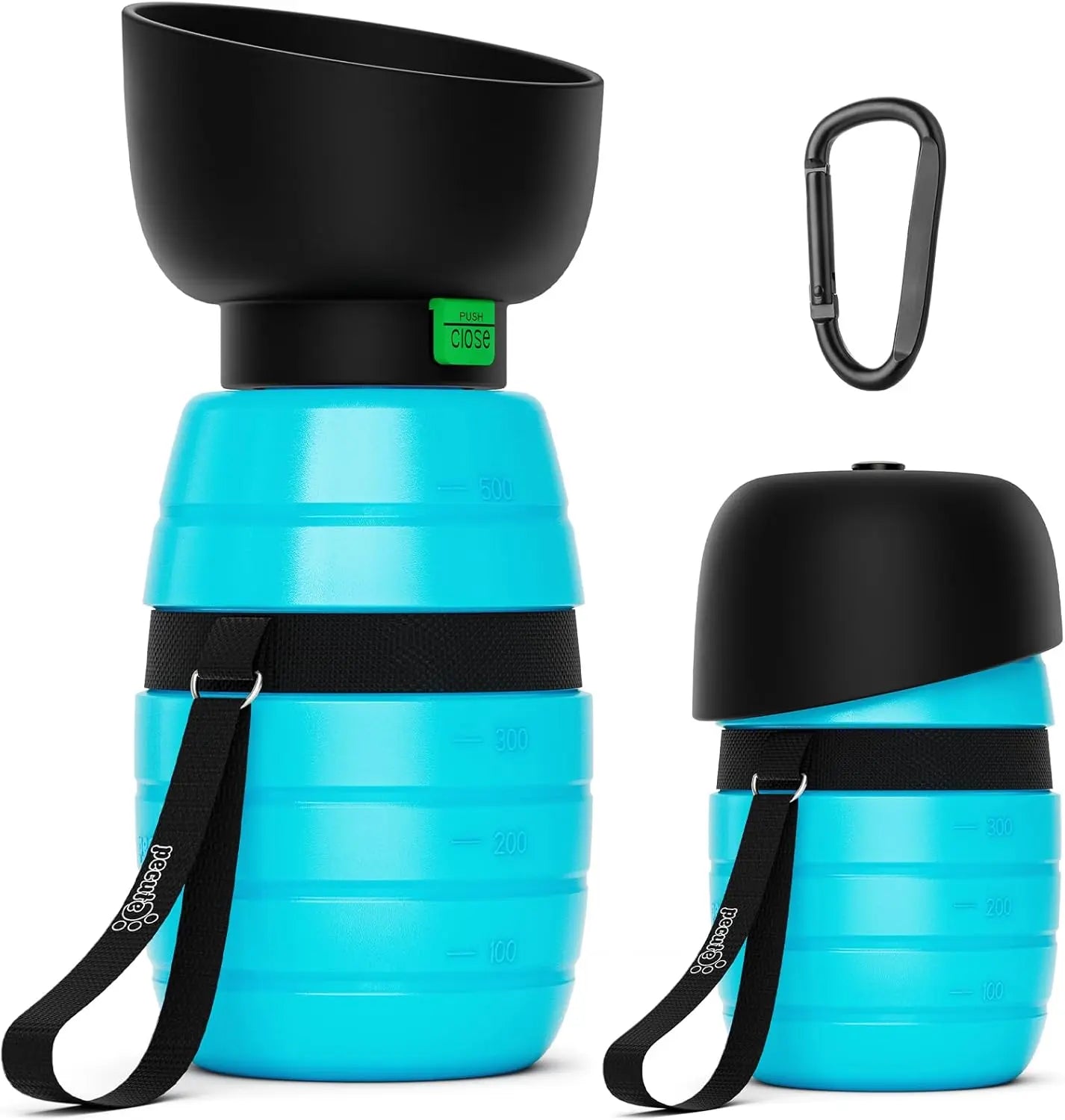Foldable Dog Water Bottle – 500 ml Leak - Proof Travel Dispenser & Bowl - mafooouk