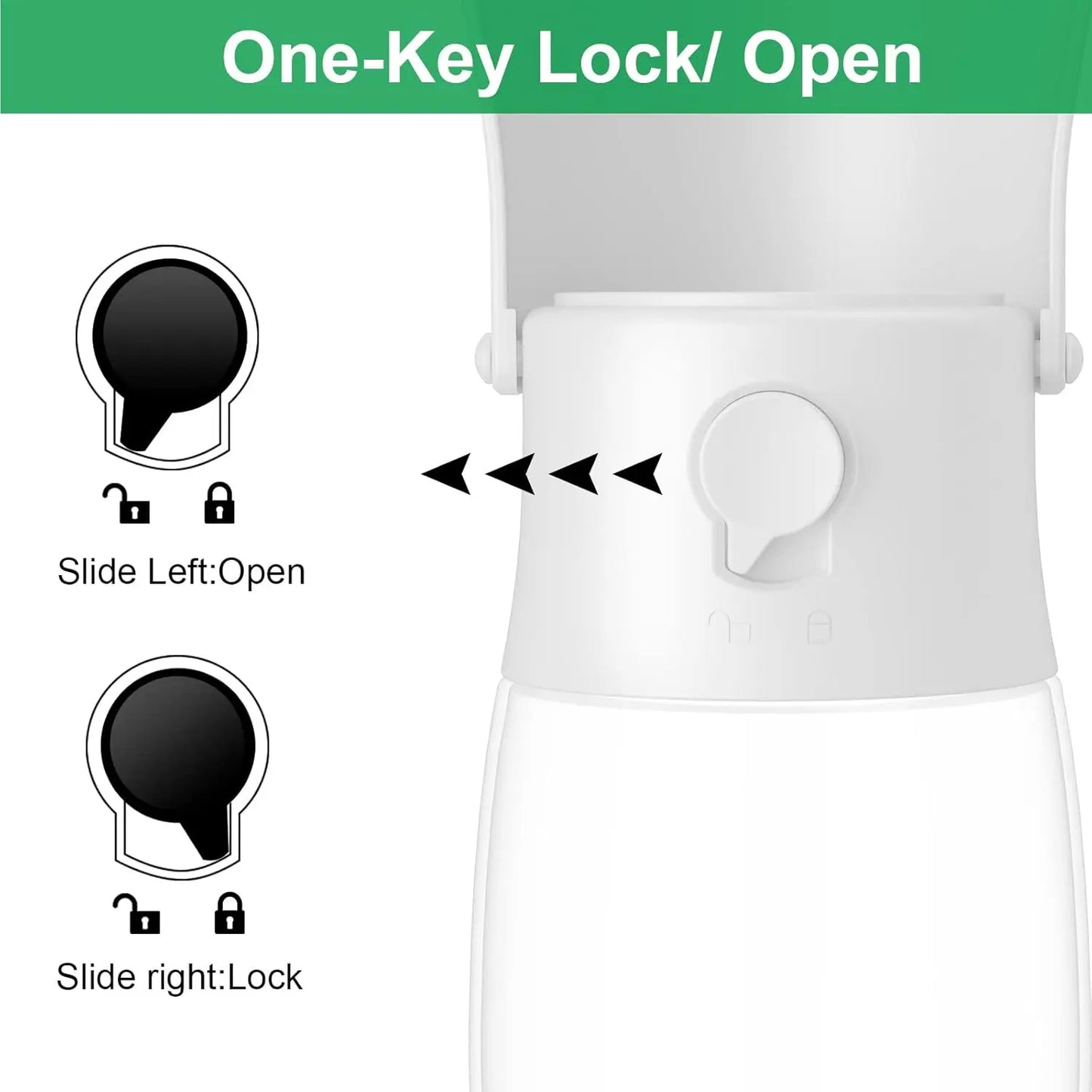 Foldable Dog Water Bottle & Travel Bowl – Leak - Proof, 300 ml - mafooouk