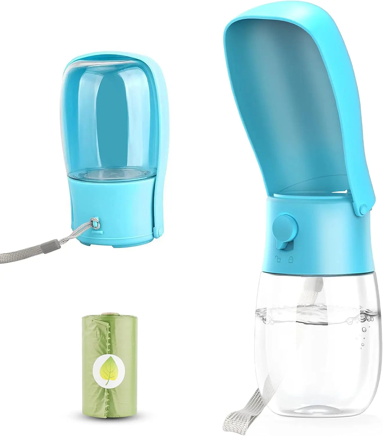 Foldable Dog Water Bottle & Travel Bowl – Leak - Proof, 300 ml - mafooouk