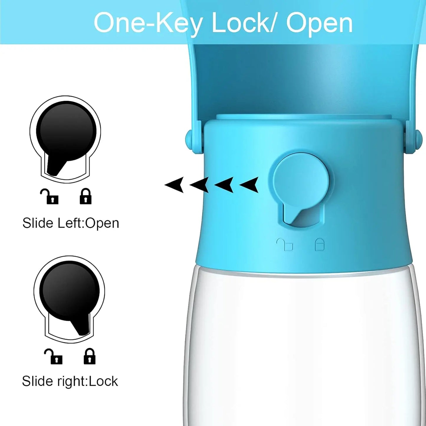 Foldable Dog Water Bottle & Travel Bowl – Leak - Proof, 300 ml - mafooouk