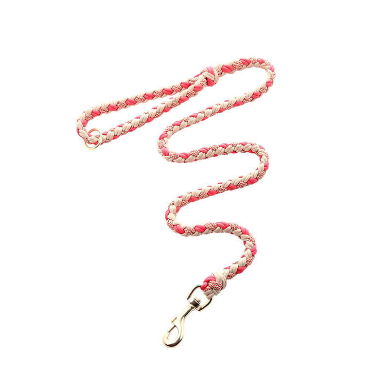 Hand - Woven Hemp Rope Dog Collar & Leash Set – Anti - Pull, 3 - in - 1 - mafooouk