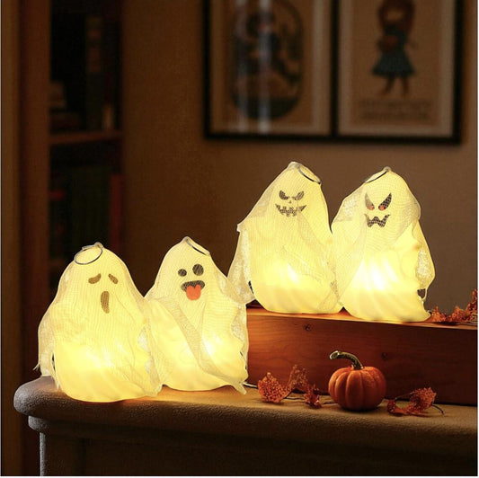 Halloween Skull String Lights – LED Hanging Skeleton Ghost Décor for Indoor & Outdoor Halloween Decorations