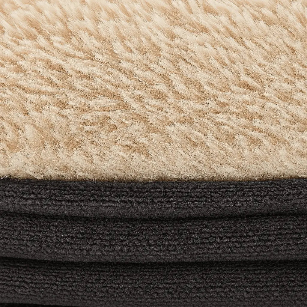 Large Plush Dog Bed – Machine‑Washable Grey & Cream Cord Nest with Raised Sides, Super‑Soft Calming Cushion for Big Breeds - mafooouk