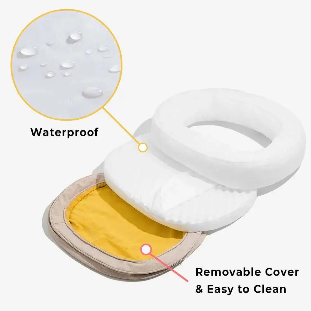 Orthopedic Calming Donut Dog Bed – Waterproof - mafooouk