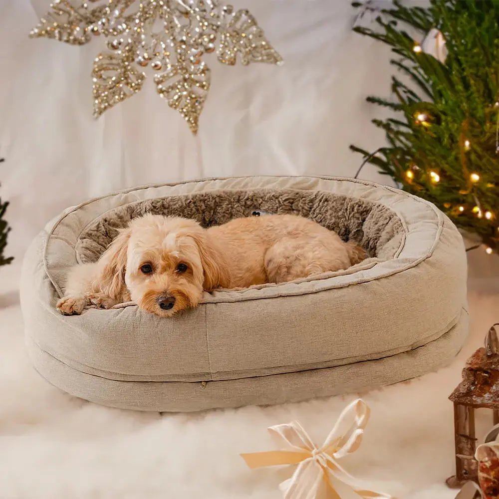 Orthopedic Calming Donut Dog Bed – Waterproof - mafooouk