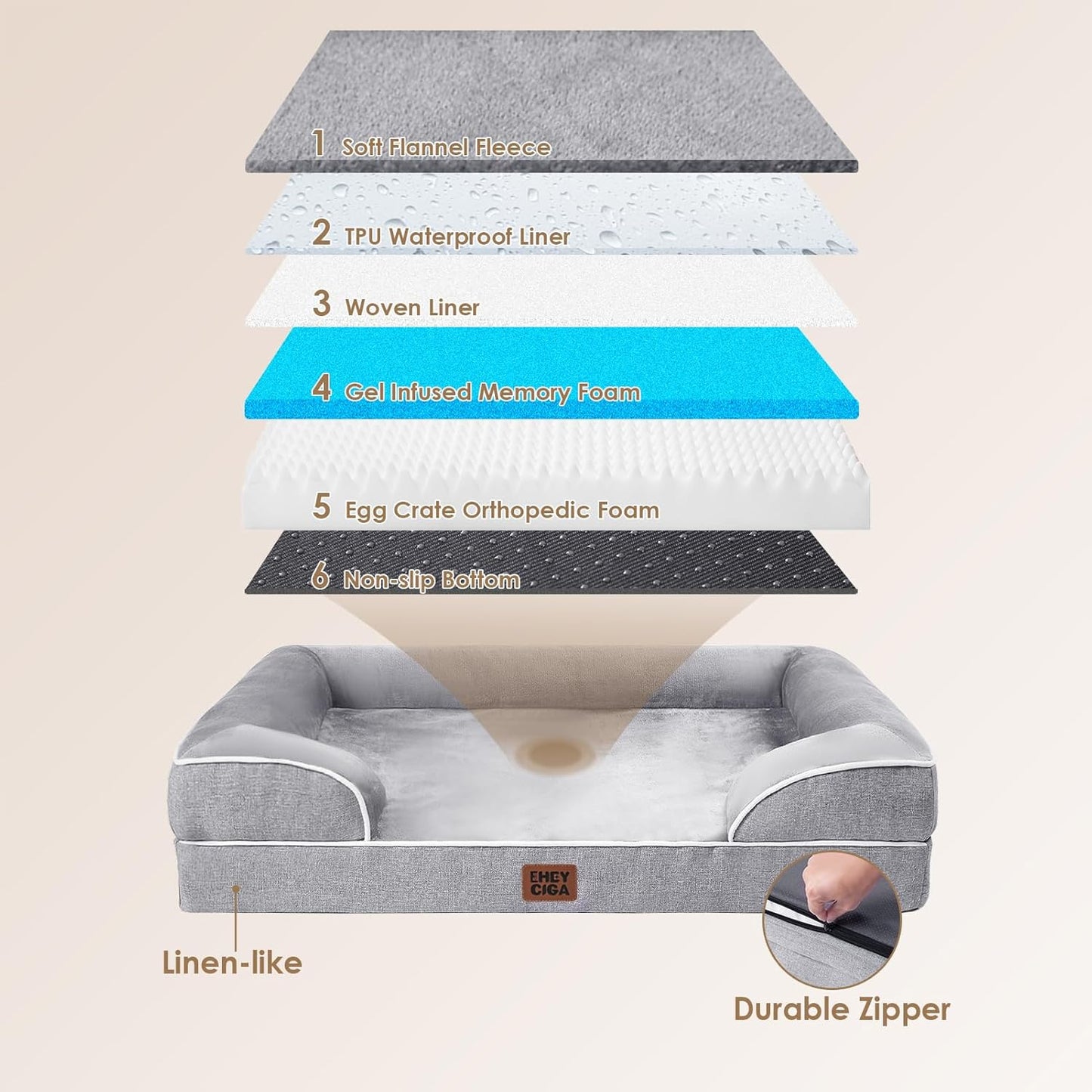Orthopedic Large Dog Bed Sofa - mafooouk