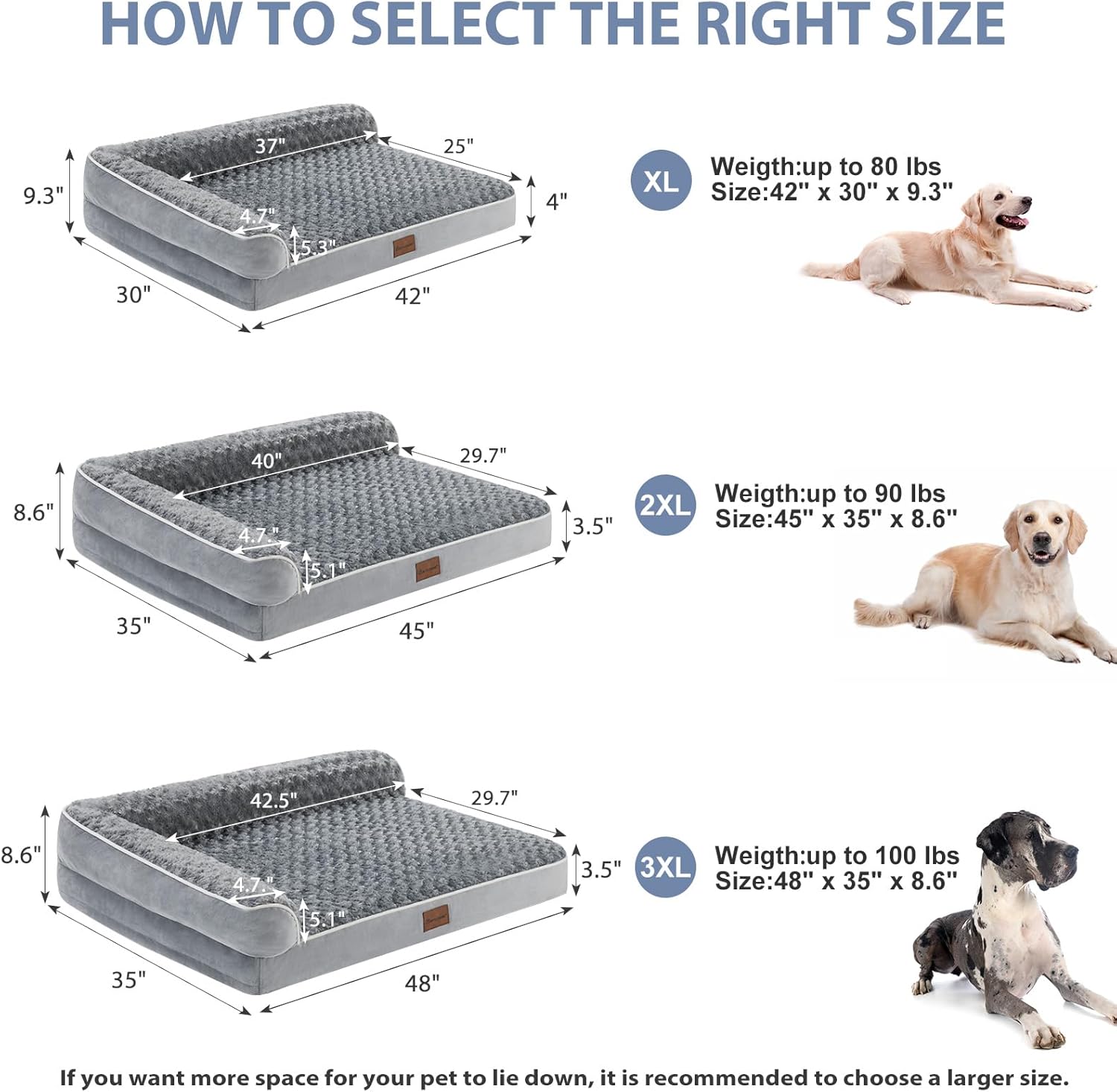 Orthopedic Waterproof Memory - Foam Dog Sofa Bed – Large - mafooouk
