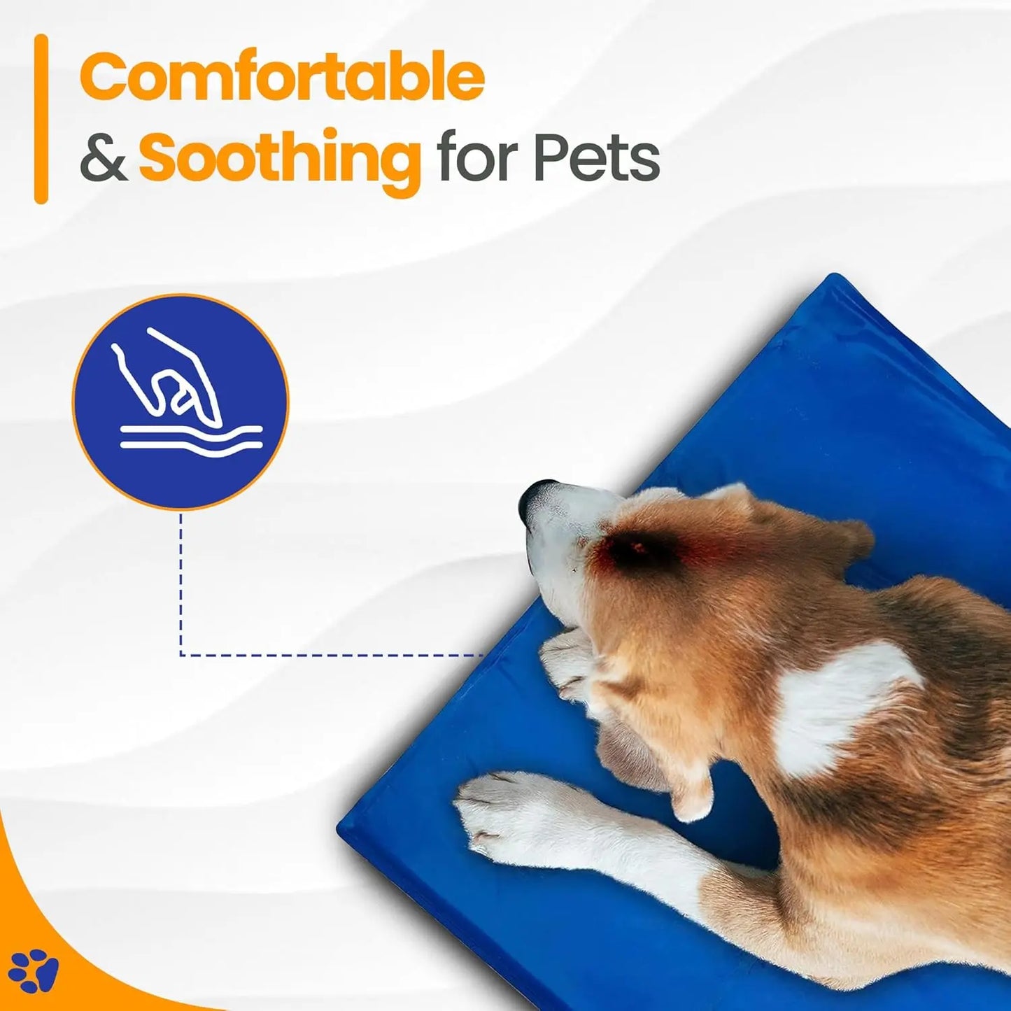 Self - Cooling Gel Pet Mat 64 × 44 cm – Waterproof PVC, Foldable (M) - mafooouk