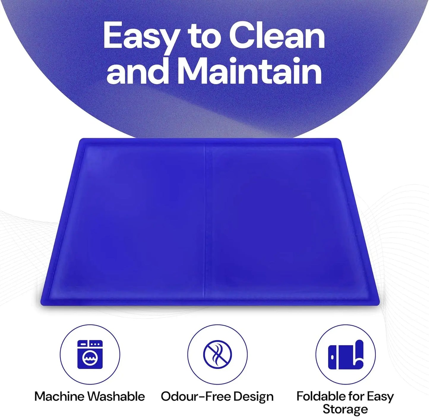 Self - Cooling Gel Pet Mat 64 × 44 cm – Waterproof PVC, Foldable (M) - mafooouk