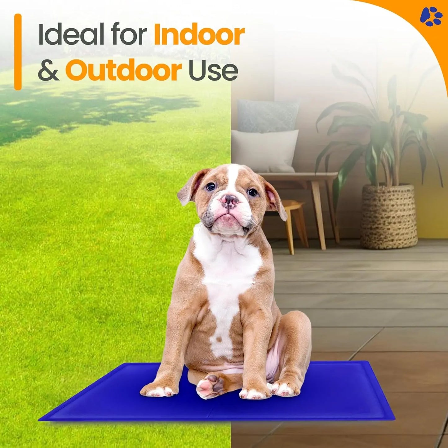 Self - Cooling Gel Pet Mat 64 × 44 cm – Waterproof PVC, Foldable (M) - mafooouk