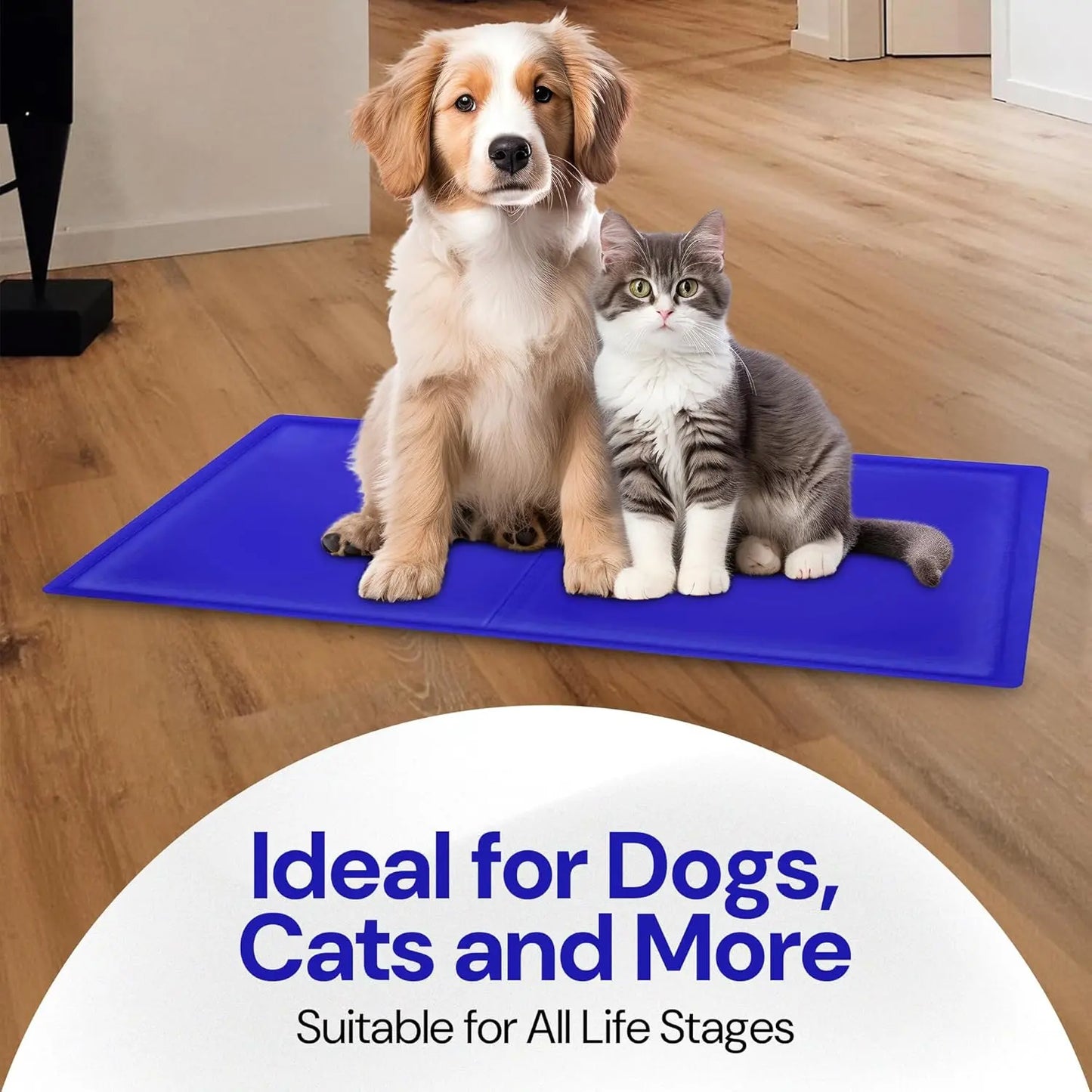 Self - Cooling Gel Pet Mat 64 × 44 cm – Waterproof PVC, Foldable (M) - mafooouk