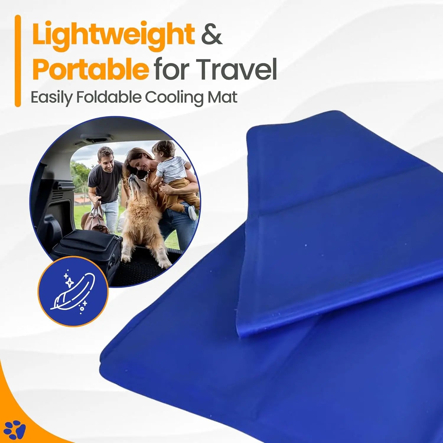 Self - Cooling Gel Pet Mat 64 × 44 cm – Waterproof PVC, Foldable (M) - mafooouk