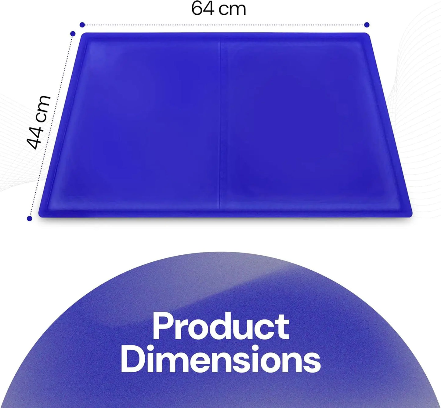 Self - Cooling Gel Pet Mat 64 × 44 cm – Waterproof PVC, Foldable (M) - mafooouk