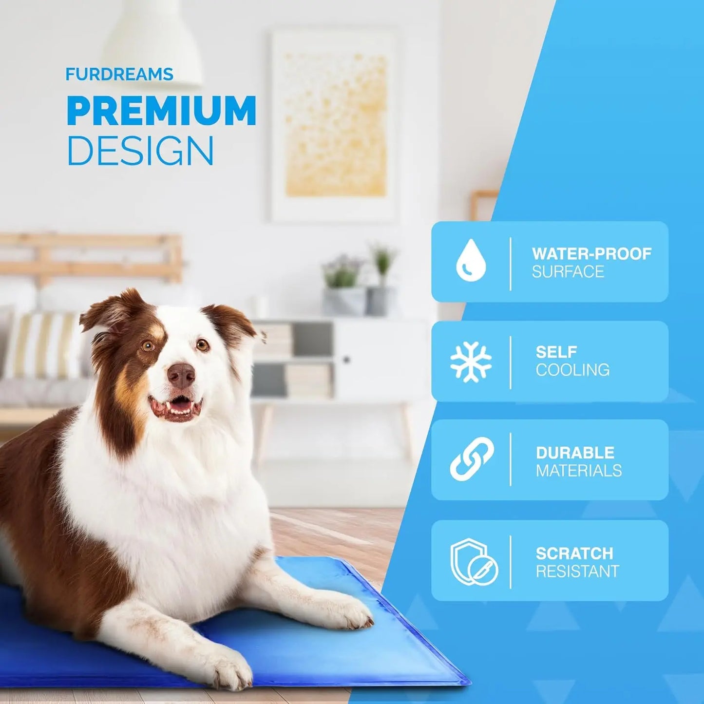 Self - Cooling Gel Pet Mat 90 × 50 cm – Waterproof Pineapple Print (L) - mafooouk
