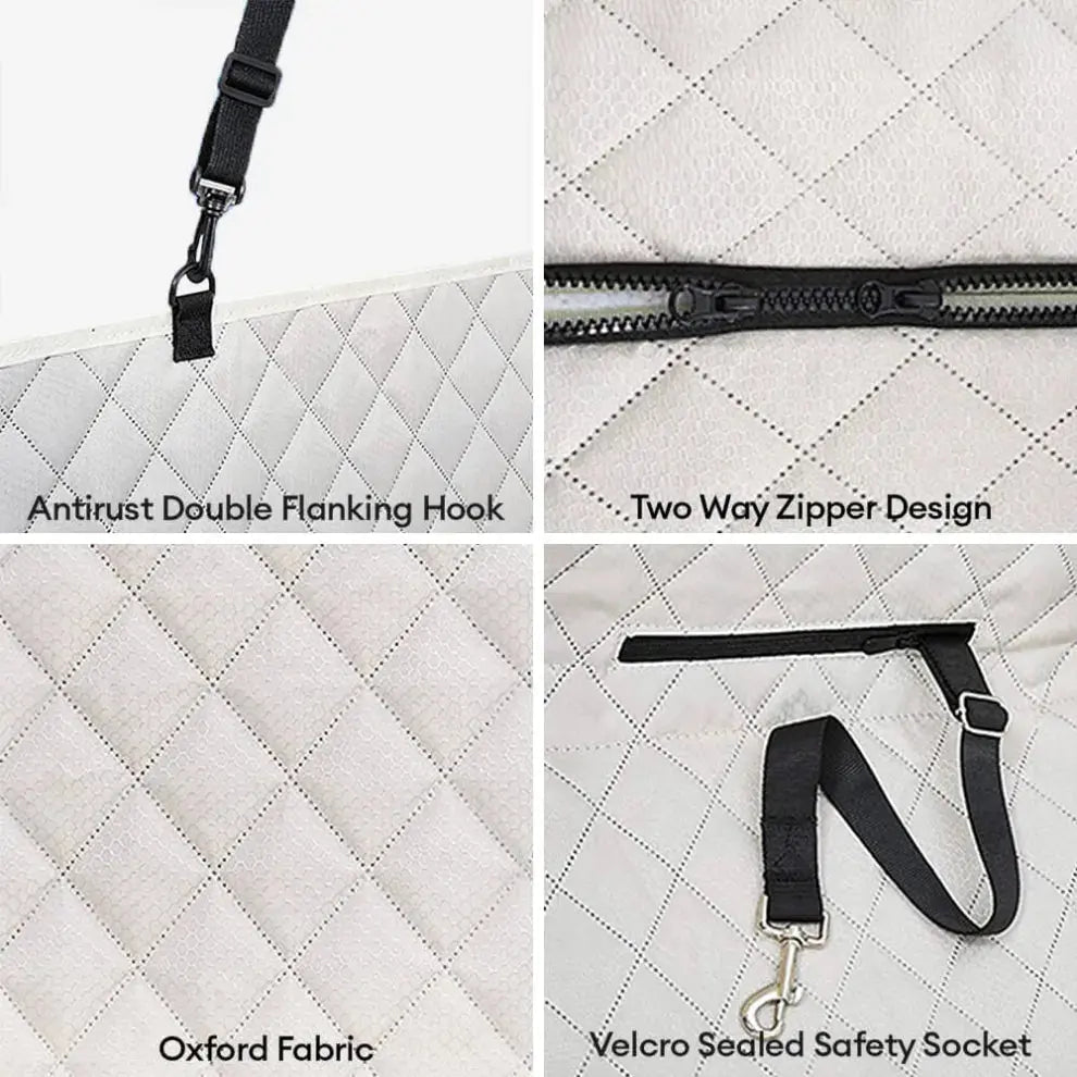 Waterproof 6 - in - 1 Dog Car Seat Cover & Hammock - mafooouk