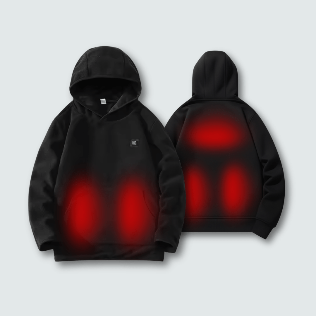 Heated Hoodie for Men – 3 Heat Levels, 5 Zones, 10h Battery