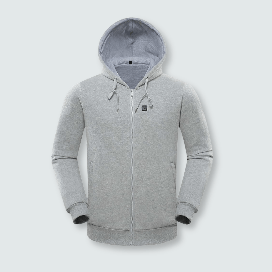 Heated Hoodie Zip Pro for Men – 5 Heat Zones, 3 Levels, 10h Battery
