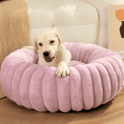 Donut Dog Bed – Calming Plush Round Washable Pet Sofa with Orthopedic Joint Support