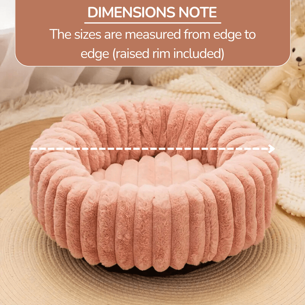 Donut Dog Bed – Calming Plush Round Washable Pet Sofa with Orthopedic Joint Support