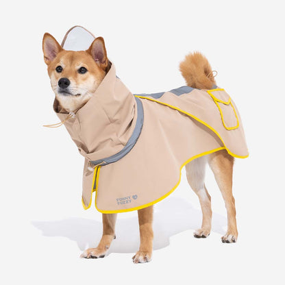 Adjustable Reflective Waterproof with Pocket Dog Human Matching Raincoat-Stay Dry