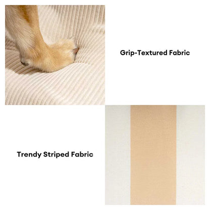 Dog Stairs for Bed & Sofa – SafeStep Striped Washable Pet Steps with Sponge Support & Anti-Slip Base