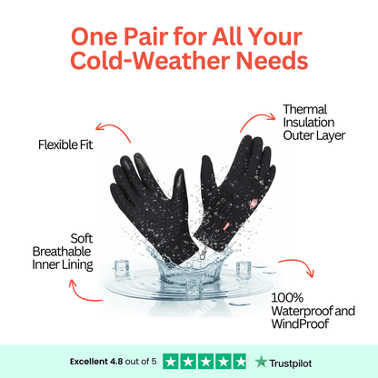 Thermal Gloves Active Edition – Unisex Waterproof Touchscreen