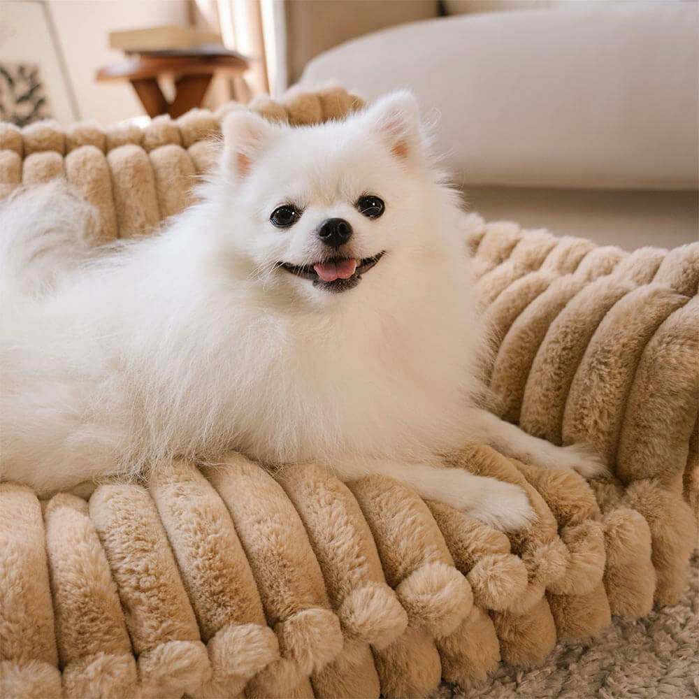 Orthopedic Dog Sofa Bed – Large Washable Fluffy Pillow Pet Sofa with Removable Cover