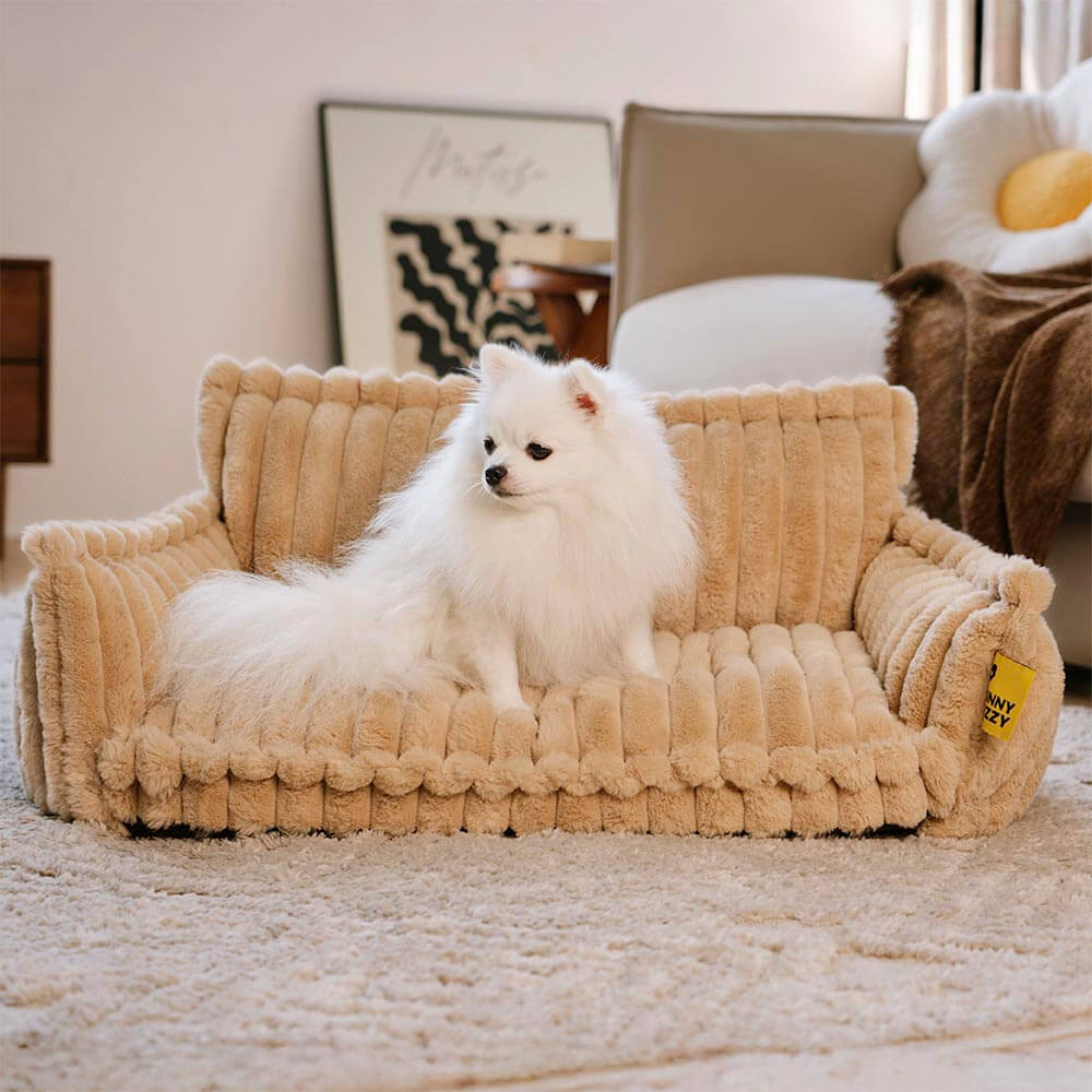 Orthopedic Dog Sofa Bed – Large Washable Fluffy Pillow Pet Sofa with Removable Cover
