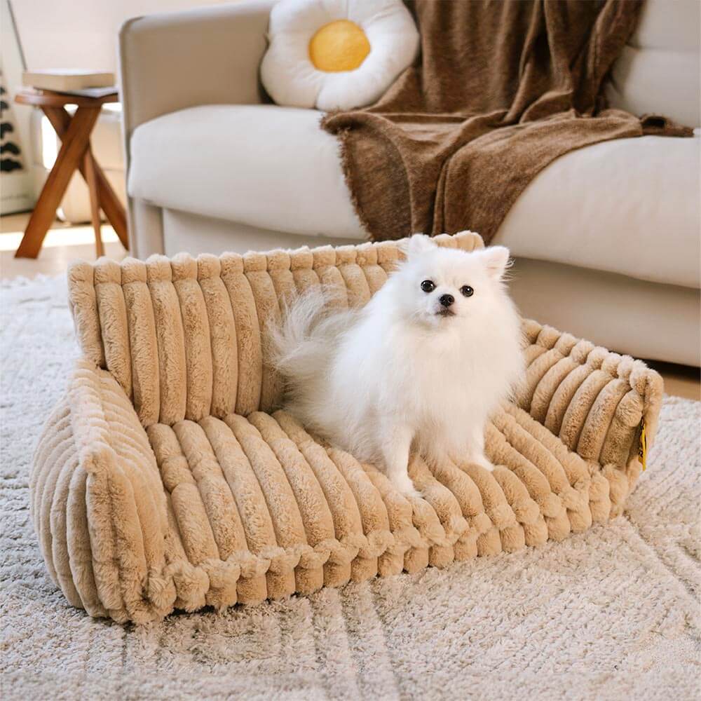 Orthopedic Dog Sofa Bed – Large Washable Fluffy Pillow Pet Sofa with Removable Cover