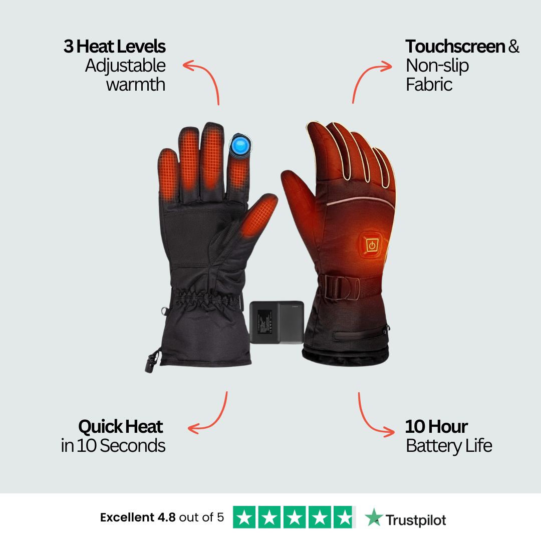 Heated Gloves Pro – Unisex Waterproof Touchscreen Winter Gloves